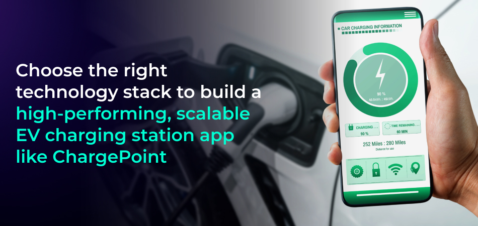 EV charging app tech stack